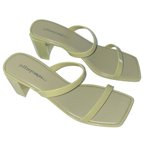 Jeffrey Campbell Shoes - NWT Jeffrey Campbell Jamm-3 Jelly Slide Sandal Dusty Mint New Block Heel Strappy